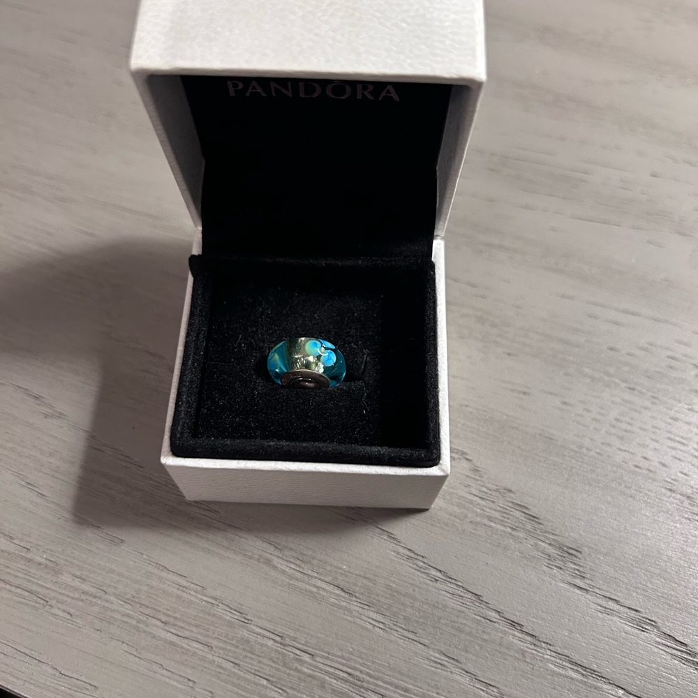 Pandora murano glass sterling silver bead
